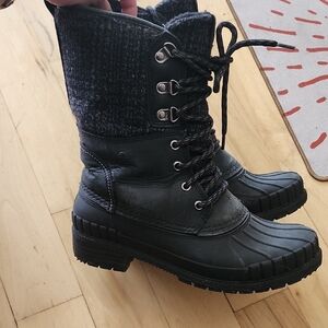 Kamik Black Winter Boots Waterproof Duck Style
